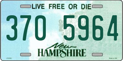 NH license plate 3705964
