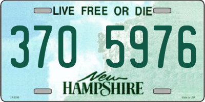 NH license plate 3705976