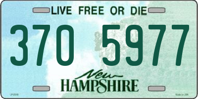 NH license plate 3705977
