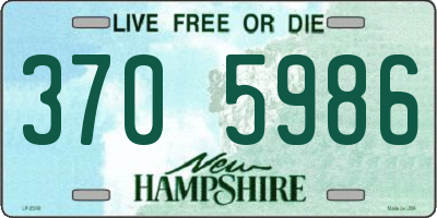 NH license plate 3705986