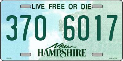NH license plate 3706017