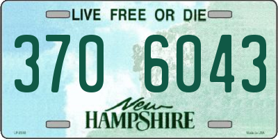 NH license plate 3706043