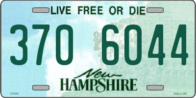 NH license plate 3706044