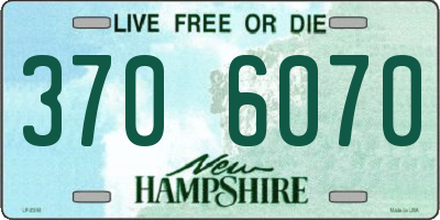 NH license plate 3706070