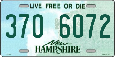 NH license plate 3706072