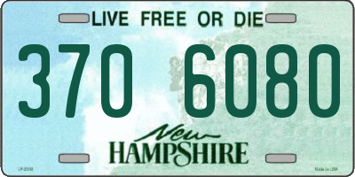 NH license plate 3706080