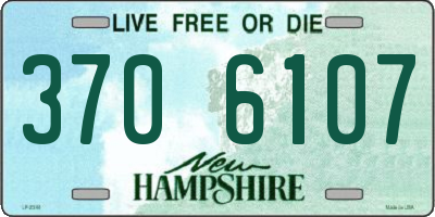 NH license plate 3706107