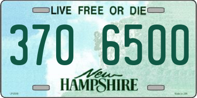 NH license plate 3706500