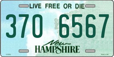NH license plate 3706567