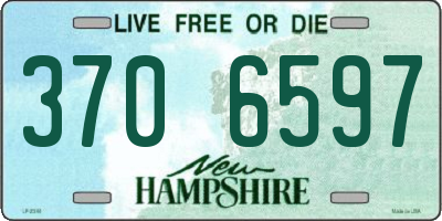NH license plate 3706597