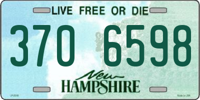 NH license plate 3706598