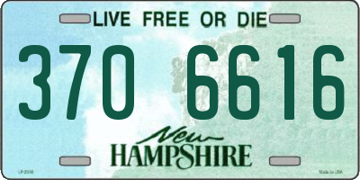 NH license plate 3706616