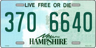 NH license plate 3706640