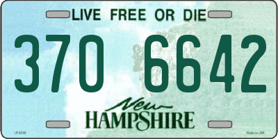 NH license plate 3706642