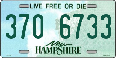 NH license plate 3706733