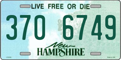 NH license plate 3706749