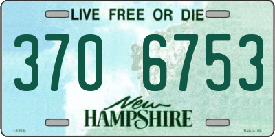 NH license plate 3706753