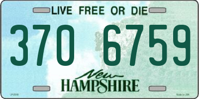 NH license plate 3706759