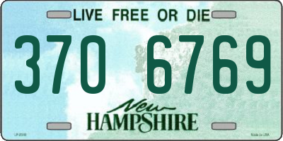NH license plate 3706769