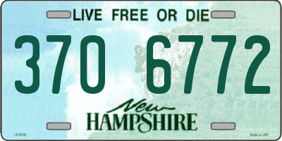 NH license plate 3706772