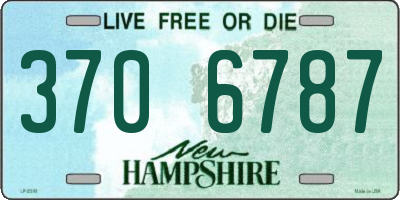 NH license plate 3706787