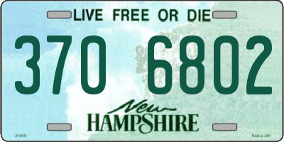 NH license plate 3706802