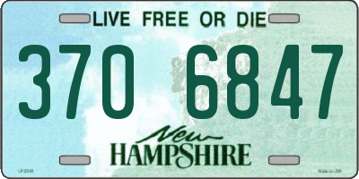 NH license plate 3706847