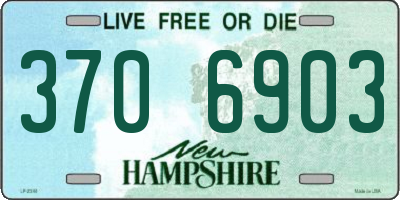 NH license plate 3706903