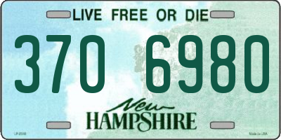 NH license plate 3706980