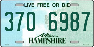 NH license plate 3706987