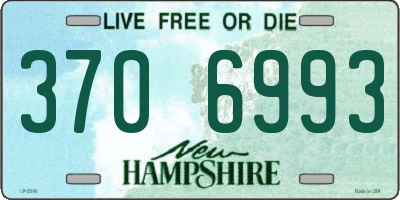 NH license plate 3706993