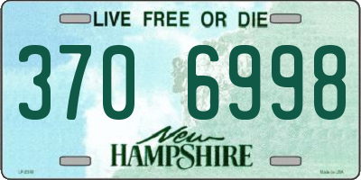 NH license plate 3706998