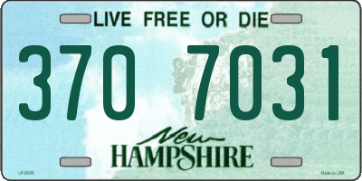 NH license plate 3707031