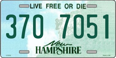 NH license plate 3707051