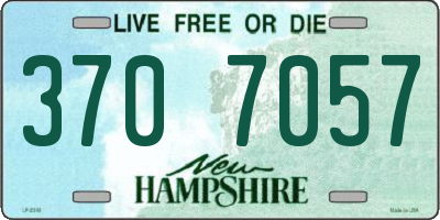 NH license plate 3707057