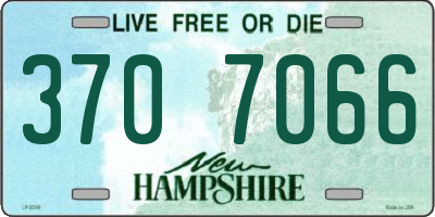 NH license plate 3707066