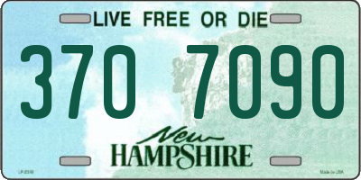 NH license plate 3707090