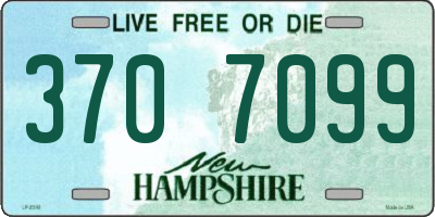 NH license plate 3707099