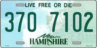 NH license plate 3707102