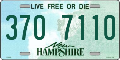 NH license plate 3707110