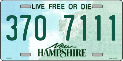 NH license plate 3707111