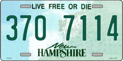 NH license plate 3707114