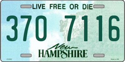 NH license plate 3707116