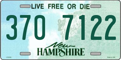 NH license plate 3707122