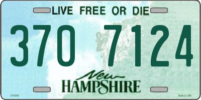 NH license plate 3707124
