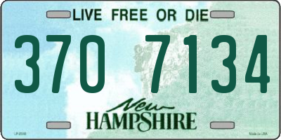 NH license plate 3707134