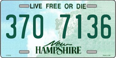 NH license plate 3707136