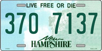 NH license plate 3707137