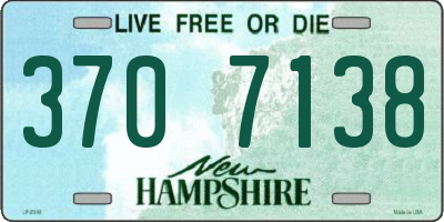 NH license plate 3707138
