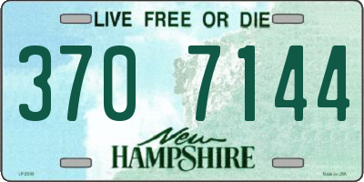 NH license plate 3707144
